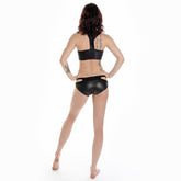 Split Micro Shorts - Wetlook Black / Mesh